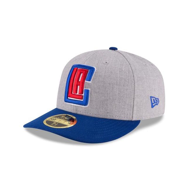 NBA Los Angeles Clippers Heather Low Profile 59Fifty Fitted (WOD6532) - Grey New Era Caps